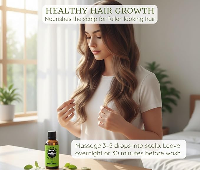 Earth N Pure Brahmi Oil for Hair, Cold Pressed, Natural and Therapeutic Grade with Glass Dropper - 30 ML