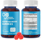 2 Pack Ashwagandha Gummies & Vitamin D for Men & Women - Relax & Restore, Ashwa Root Extract Supplement Gummy, 120 Mixed Berry Flavored Gummies