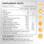 L-Glutamine Gummies 1000mg, Glutamine Supplement for Women & Men, with BCAAs, Magnesium & NAC, Support Gut, Muscle Health & Immunity, Vegan, Non-GMO, Gluten Free, Keto Friendly,Pineapple Flav, 60Ct