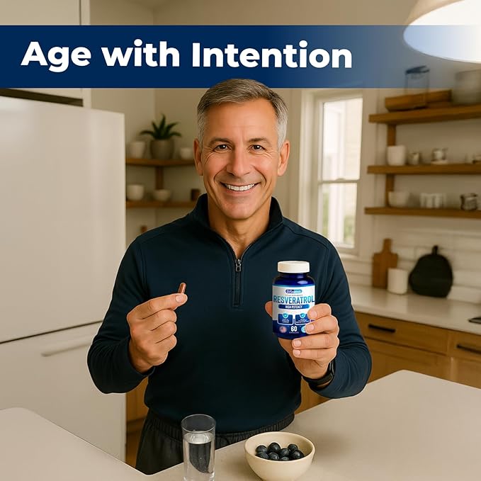 We Like Vitamins Resveratrol 1000mg per Serving - 60 Easy to Swallow Veggie Capsules - Natural Resveratrol Supplement 1000mg - Antioxidant Supplement Helps Support Immune System