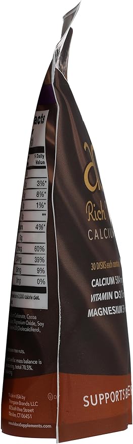 Adora, Calcium Disks Milk Chocolate, 30 Count