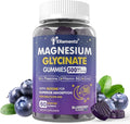 Magnesium Glycinate Gummies for Kids 6+ & Adults, Kids Magnesium Sleep Aid Gummies 500mg/250mg with L Theanine, B6, Glycine, Zinc for Sleep, Calm, Relax Brain, Muscle, Melotonin Free, Sugar Free, 60Ct