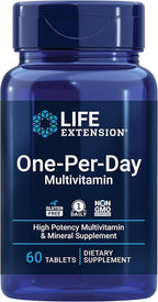 Life Extension One-Per-Day Multivitamin – Packed with Over 25 Vitamins, Minerals & Plant Extracts, Quercetin, 5-MTHF Folate & More – 1-Daily, Non-GMO, Gluten-Free – 60 Tablets