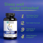 ZHOU Driftoff - Nature Inspired Sleep Aid, Valerian Root & Melatonin for Sleep for Men & Women, Calm Sleeping Supplement for Adults with GABA & Chamomile to Relax - 60 Veggie Capsules (Pack of 2)