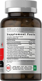 Horbäach Energy Supplement | 120 Capsules | with Caffeine, Ginseng & Vitamin B12 | Daily Energy Booster Pills | Non-GMO, Gluten Free