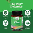 Zinc 50mg Immune Support Supplement - Zinc Complex Supplement for Immune System and to Enhance Hair Skin and Nails Vitamins - Easy to Swallow Potent Daily Tablets for Adults - 60 Count
