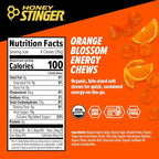 Honey Stinger Organic Orange Blossom Energy Chew, Gluten Free & Caffeine Free, for Exercise, Running and Performance, Sports Nutrition for Home & Gym, Pre and Mid Workout, 21.6 Ounces (Pack of 12)
