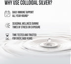 Sovereign Silver Immune Support - Colloidal Silver, Bio-Active Silver Hydrosol, 10 ppm, Liquid Dropper, 8 Fl Oz, (236 mL)