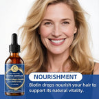 Liquid Biotin & Collagen Drops 20,000mcg--High Potency Hair Growth Vitamin Support - Biotin and Liquid Collagen Supplement for Women & Men - Glowing Skin Support, Healthy Hair & Nail Growth - 2 Fl Oz