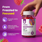 DR. MORITZ Sugar-Free Calm Magnesium Gummies for Kids and Adults - Non-GMO Magnesium Citrate Gummies - Raspberry Flavor - 3-Pack (180 Count)