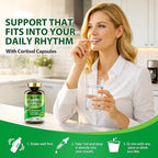 Cortisol Supplements for Women/Men, Advanced Stress & Cortisol Support with Ashwagandha & Rhodiola Rosea, Promotes Relaxation, Mood, Focus, and Restful Sleep for Men and Women, 120 Capsules