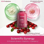 SOON+ Vaginal Probiotics for Women, V-Sync Vaginal Probiotic with Lactobacillus, Cranberry & Prebiotics, Support pH Balance for Women, Urinary Health Digestive Support, 6 Billion CFU, 60 Capsules