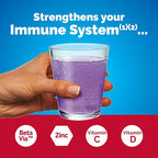 Emergen-C Immune+ Triple Action Immune Support Powder, BetaVia (R), 1000mg Vitamin C, B Vitamins, Vitamin D and Antioxidants, Elderberry – 18 Count