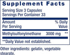 Life Extension MSM, 1000 mg, methylsulfonylmethane, Supports Healthy Joints, antioxidant Support, Gluten-Free, Non-GMO, 100 Capsules