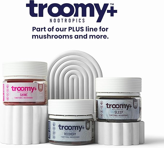 Troomy Recovery Gummies - Ashwagandha and Reishi Mushrooms for Peak Performance - Gelatin-Free, Gluten-Free, Vegetarian - 30 Count