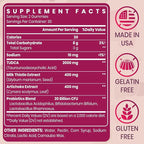 Premium TUDCA Bile Salts Gummies - 2000mg High Potency Liver Support Supplement, Liver Detox & Repair with Milk Thistle, Artichoke, Probiotics - Vegan, 60 Servings
