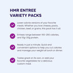 HMR Variety Entrée Packs |Pre-packaged Lunch or Dinner to Support Weight Loss| Ready to Eat Meals |10-20 grams of Protein per Entrée | Low Calorie Food | 7-8oz Servings per Meal (8 Ounce (Pack of 17))