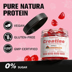 12 IN 1 Creatine Monohydrate Gummies Complex 9000mg for Women and Men，Creatine Gummies for Women with L-Carnitine，Taurine，Collagen，Vitamin C& B12，Sugar Free & Vegan，120 Gummy，Mixed Berry Flavor