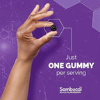 Sambucol Elderberry Gummies - Immune Support Supplement for Adults with Vitamin C & Zinc, Sambucus Elderberry with High Antioxidants, Gluten Free, Vegan - 60 Count