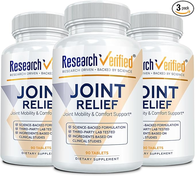 Research Verified Joint Support - Glucosamine, MSM, Turmeric, Boswellia, BioPerine - Vegan - 270 Capsules - 3 Month Supply