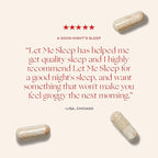 Womaness Let Me Sleep – Sleep Aid for Adults - Melatonin & Magnesium Supplement - Nighttime Rest Support with Magnesium for Better Relaxation and Night Sleep Support, Evening Wellness - 30 Capsules