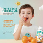 Methylated Multivitamin Gummies for Kids - Children’s MTHFR Support Supplement with B Complex 5-MTHF Folate (L-Methylfolate) B1 B3 B6 B12 Biotin Vitamins A C D3 E - Vegan Gluten-Free Sugar-Free