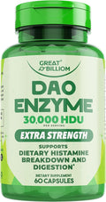 DAO Enzyme (Diamine Oxidase) - Digestive Enzymes for Women & Men - 30,000 HDU - Gut Health Supplements - Digestive Health Histamine Support - Enzymes for Digestion - 60 Capsules
