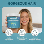 BalmBare Hair Revive Gummies - Irish Seaweed & Pearl Powder, Hair Skin Nails Support, Vegan Non-GMO Gluten-Free, Daily Supplement for Men & Women - 60 Count