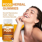 PCOS Gummy for Hormonal Balance, Vitamins for Women Fertility & Ovarian Conception Support, Gummies with Multivitamin, Myo Inositol and Folate, Helps Menstrual Cycle and Ovulation Health