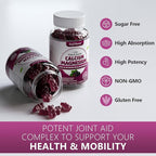 softbear Glucosamine Chondroitin Gummies, Sugar Free Glucosamine Chondroitin MSM Supplement with Elderberry Turmeric Supports Joint Health & Antioxidant, Elderberry Flavored 60 Count