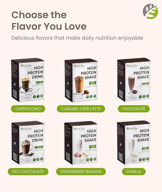 BariSlim High Protein Shake - Delicious & Nutritious Meal Replacement Shake - Low Sugar & Carb - Formulated for Bariatric Patients & Post-Weight Loss Surgery Support | Hot Chocolate (9 oz)
