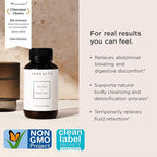 JSHealth Detox + Debloat. Bloating Relief for Women with Milk Thistle, Turmeric, and Fennel. Liver Health and Gut Support. Nutritionist-Formulated (120 Tablets)