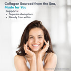 NeoCell Marine Collagen Peptides Capsules | 120 Pills | with Hyaluronic Acid | Plus Vitamin C | for Women and Men