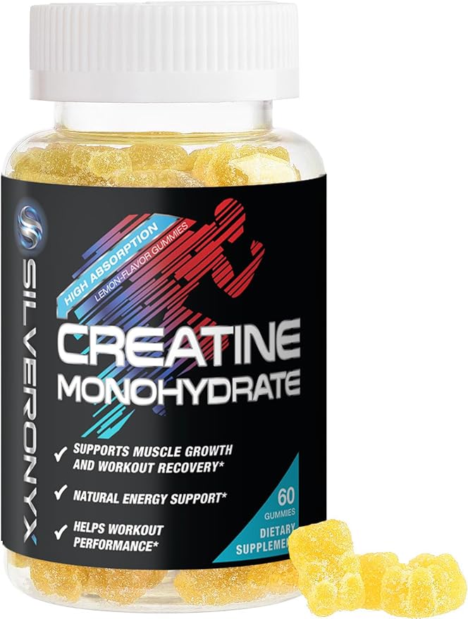 Creatine Gummies - 2000mg per serving Creatine Monohydrate Chewables - Best Micronized, Sugar Free Creatine for Men & Women - Supports Lean Muscle, Strength, Energy, & Endurance - 60 Lemon Gummies