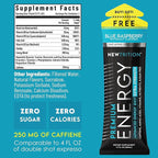 NewTrition® Extra Strength Energy Shots, 1.7 fl oz - 250mg Caffeine with Vitamin B & Amino Acids, Sugar-Free, Zero Calorie Vitamin Energy Drink for Focus & Endurance (Pack of 6, Blue Raspberry)