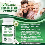 Purely Optimal Digestive Enzymes for Women and Men – Multi-Enzyme Supplement for Bloating Relief, Digestion and Heavy Meal Support – with Probiotics and Prebiotics for Gut Health – 180 Capsules