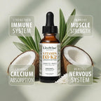 Live Wise Naturals Vegan D3 K2 Vitamin 5000 IU, 90 MCG (MK-7) Drops - 60 Servings, Ultra Concentrated Formulation, and Fast Absorption - Precision Micro-Dosing Dropper for Cognitive & Immune Support