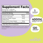 Wellah DIM Supplement (400mg) 120 Capsules - Diindolylmethane, with Calcium D-Glucarate, Dong Quai, and Black Cohosh Extract