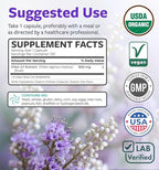 Organic Vitex Chasteberry Supplement for Women - High Strength Chaste Tree Berry Extract Supports Hormone Balance for Women from PMS to Menopause - Filler Free Vegan & Non-GMO (4 Month Supply)