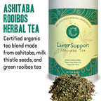 Dr. Cowan’s Garden Organic Ashitaba Herbal Tea, 20 Tea Bags - Liver Detox Rooibos Tea Bags with Milk Thistle, Calming Liver Support & Cleanse for Health and Well-Being, Ashitaba Herbs Grown in the USA