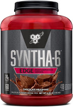 BSN SYNTHA-6 EDGE Protein Powder, Chocolate Flavored Powder with Hydrolyzed Whey, Micellar Casein, for Muscle Gain, Low Sugar, 24g Protein, Chocolate Milkshake, 48 Servings, 4.23 Pound (Pack of 1)