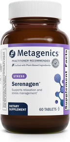 Metagenics Serenagen Supplement - Herbal Stress Management with Asian Ginseng & Chinese Herbs - Supports Calm, Focus, Energy & Sleep* - Non-GMO, Gluten-Free, Vegetarian - 60 Tablets