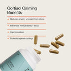 Veracity Cortisol Calming - Clinically Proven Stress & Sleep Support Supplement - Reduces Tension & Improves Mental Clarity with Natural Blend of Adaptogens - 60 Capsules