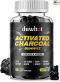 Activated Charcoal Gummies for Kids, 500mg Chewable Activated Charcoal Supplement for Gas Relief, Detox, Digestive and Oral Health, Vegan Blueberry Flavor, 60 Count