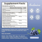 13-in-1 Detox Binder Gummies 1500mg | Activated Charcoal+Zeolite+Milk Thistle | Liver & Gut Detox Support | Non-GMO, Vegan, Gluten-Free, Grape Flavor, 60