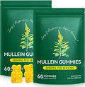 120 Count Mullein Gummies for Lung Cleanse, 2000mg Organic Mullein Leaf Extract for Lung Cleanse and Respiratory Support, Natural Mullein Herbal Supplement, Pear Flavor Gummies