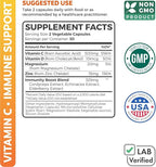 Vitamin C Immune Support Supplement - Immune Boost Blend with Elderberry Vitamin C and Zinc for Daily & Seasonal Support - Magnesium Zinc Vit C & D and Herbal Defense Complex (1 Month Supply)