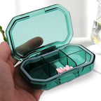 iplusmile 6 Compartment Pill Box, Travel Pill Organizer, Small Pill Case, Portable Daily Medicine Fish Oil Container for Pocket Purse, Supplement Box