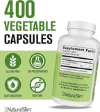NaturalSlim Natural Potassium Citrate Gluconate 99 mg - Kadsorb Supports Electrolyte Balance & Normal pH - Absorbable Potassium Supplements with Essential Minerals - Non GMO 400 Capsules 2 Pack