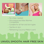 Sliick Hard Wax Beads for Hair Removal, Coconut Melon - Stripless Wax Beads for Face, Body & Sensitive Skin, DIY At-Home Waxing, 8 oz
